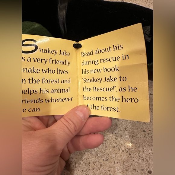 Snakey Jake By Aurora World inc. 2002 W/Original Tags. Shaker In Tail~ 34”L VTG - Picture 7 of 16